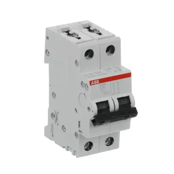ABB S202-D6 | Автоматичен прекъсвач | 2P, 6A, крива D ABB S202-D6 | Автоматичен прекъсвач | 2P, 6A, крива D