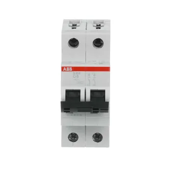 ABB S202-D6 | Автоматичен прекъсвач | 2P, 6A, крива D