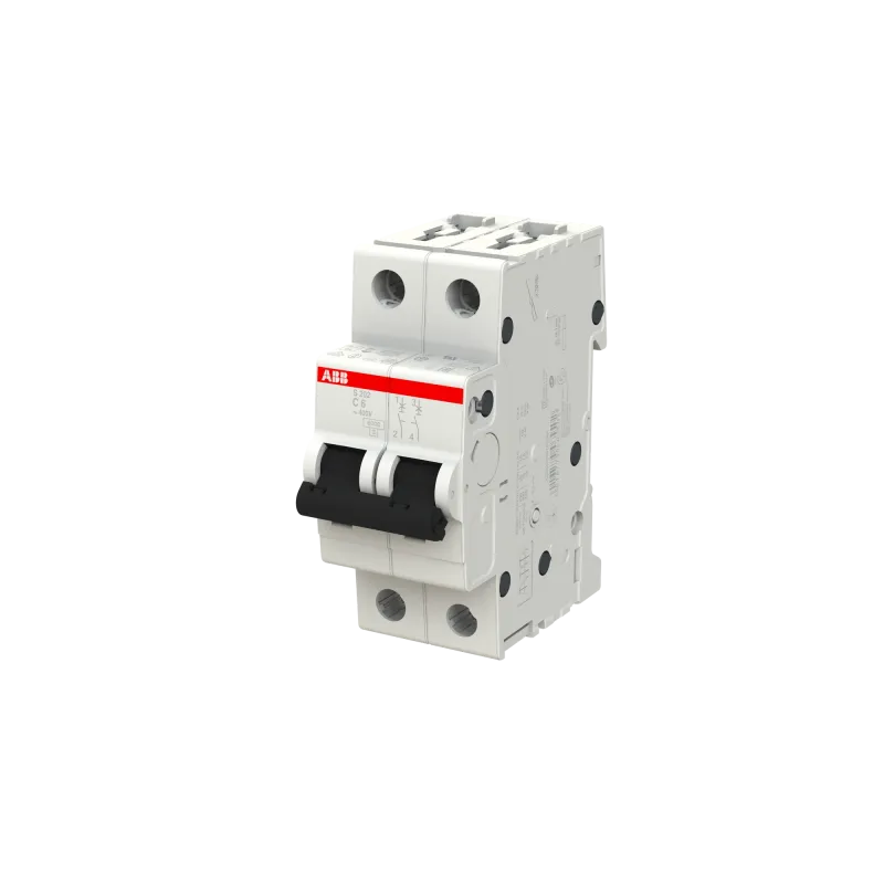 ABB S202-C6 | Автоматичен прекъсвач | 2P, 6A, крива C ABB S202-C6 | Автоматичен прекъсвач | 2P, 6A, крива C