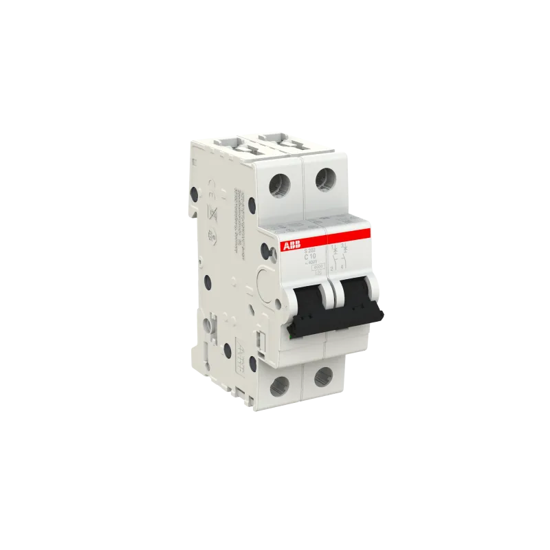ABB S202-C10 | Автоматичен прекъсвач | 2P, 10A, крива C ABB S202-C10 | Автоматичен прекъсвач | 2P, 10A, крива C