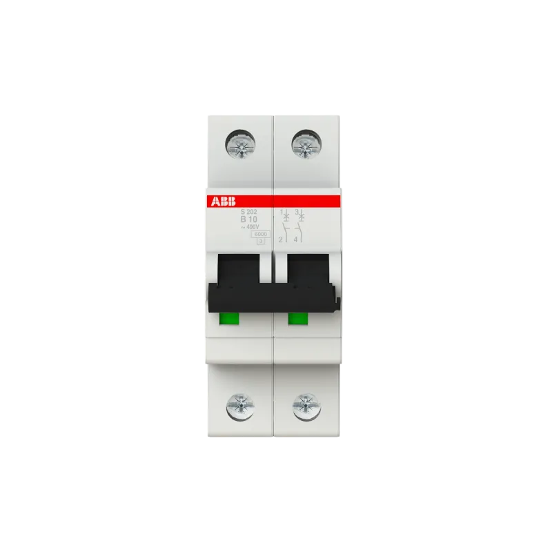 ABB S202-B10 | Автоматичен прекъсвач | 2P, 10A, крива B ABB S202-B10 | Автоматичен прекъсвач | 2P, 10A, крива B