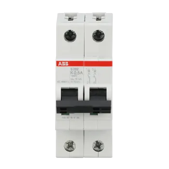 ABB S202-K0.5 | Автоматичен прекъсвач | 2P, 0.5A, крива K