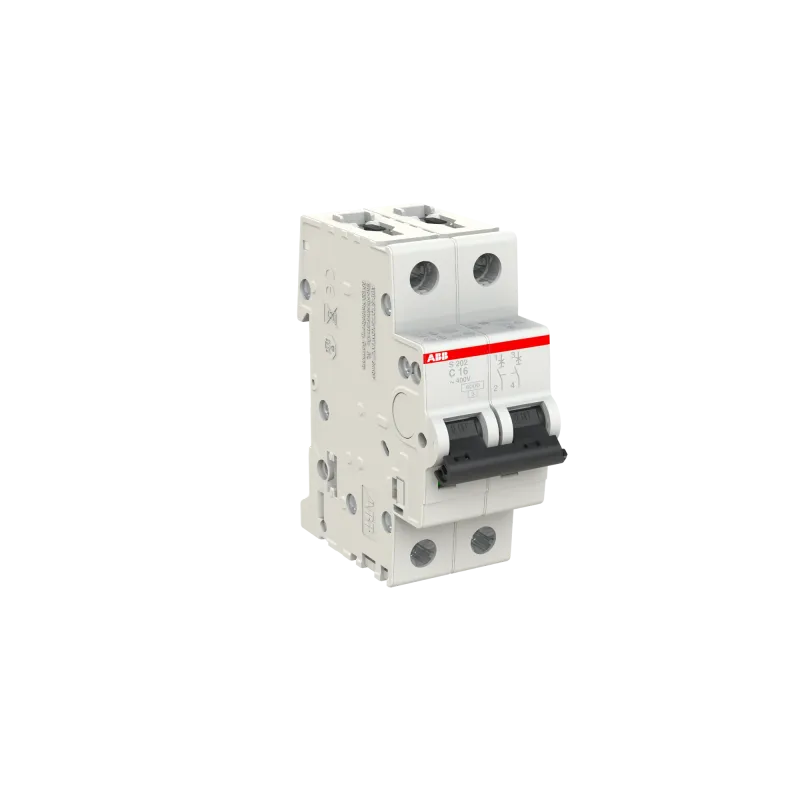 ABB S202-C16 | Автоматичен прекъсвач | 2P, 16A, крива C ABB S202-C16 | Автоматичен прекъсвач | 2P, 16A, крива C