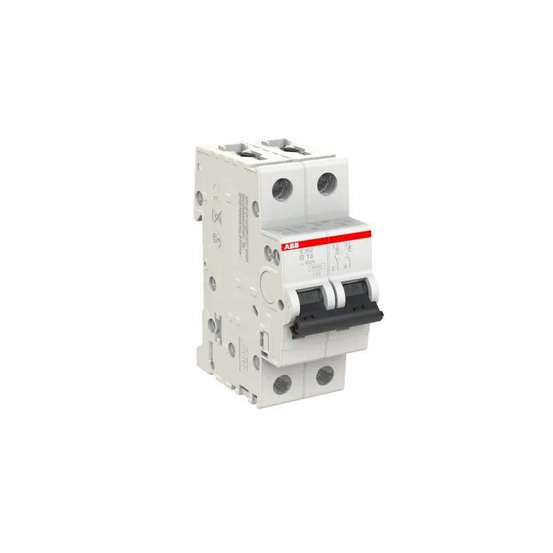 ABB S202-B16 | Автоматичен прекъсвач | 2P, 16A, крива B ABB S202-B16 | Автоматичен прекъсвач | 2P, 16A, крива B