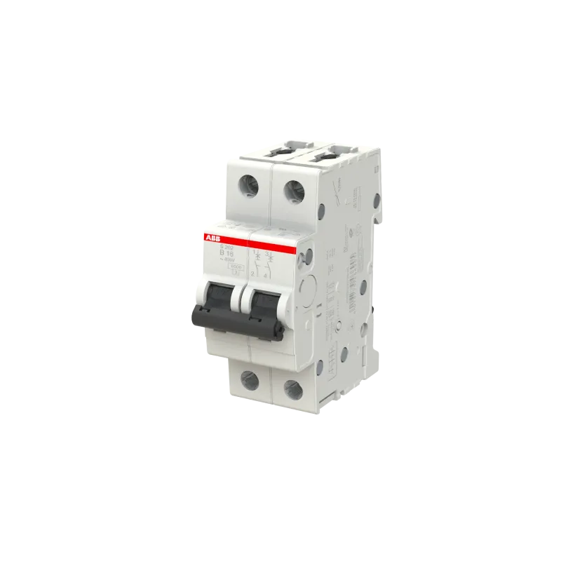 ABB S202-B16 | Автоматичен прекъсвач | 2P, 16A, крива B ABB S202-B16 | Автоматичен прекъсвач | 2P, 16A, крива B
