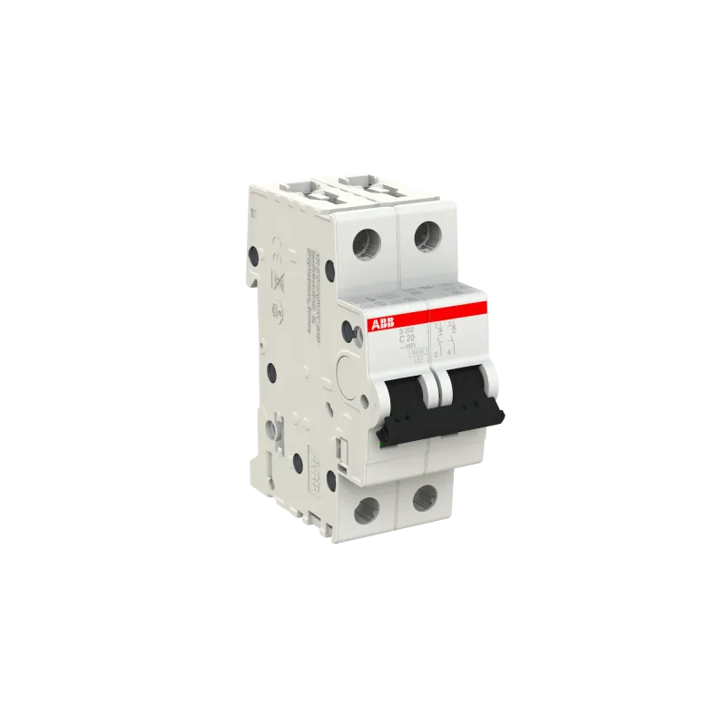 ABB S202-C20 | Автоматичен прекъсвач | 2P, 20A, крива C ABB S202-C20 | Автоматичен прекъсвач | 2P, 20A, крива C