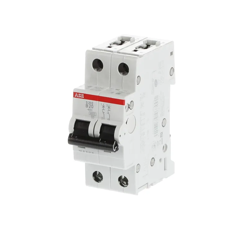ABB S202-B20 | Автоматичен прекъсвач | 2P, 20A, крива B ABB S202-B20 | Автоматичен прекъсвач | 2P, 20A, крива B