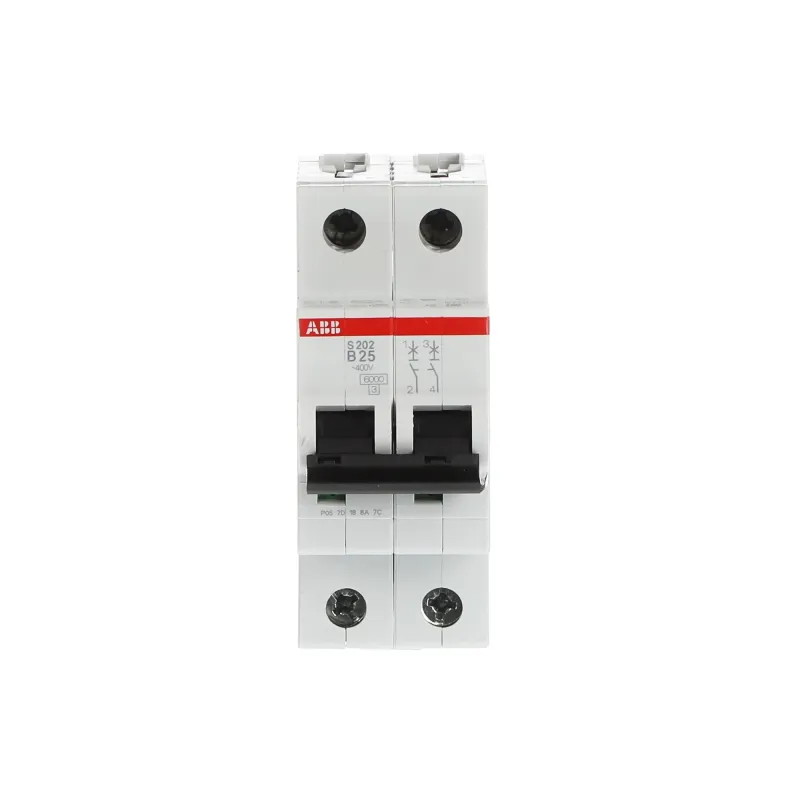 ABB S202-B25 | Автоматичен прекъсвач | 2P, 25A, крива B ABB S202-B25 | Автоматичен прекъсвач | 2P, 25A, крива B