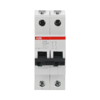 ABB S202-K1.6 | Автоматичен прекъсвач | 2P, 1.6A, крива K