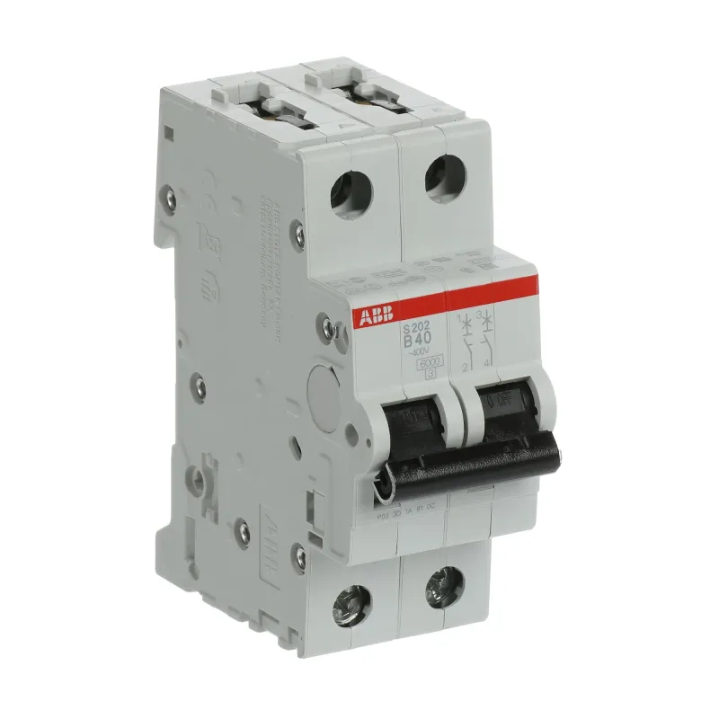 ABB S202-B40 | Автоматичен прекъсвач | 2P, 40A, крива B ABB S202-B40 | Автоматичен прекъсвач | 2P, 40A, крива B
