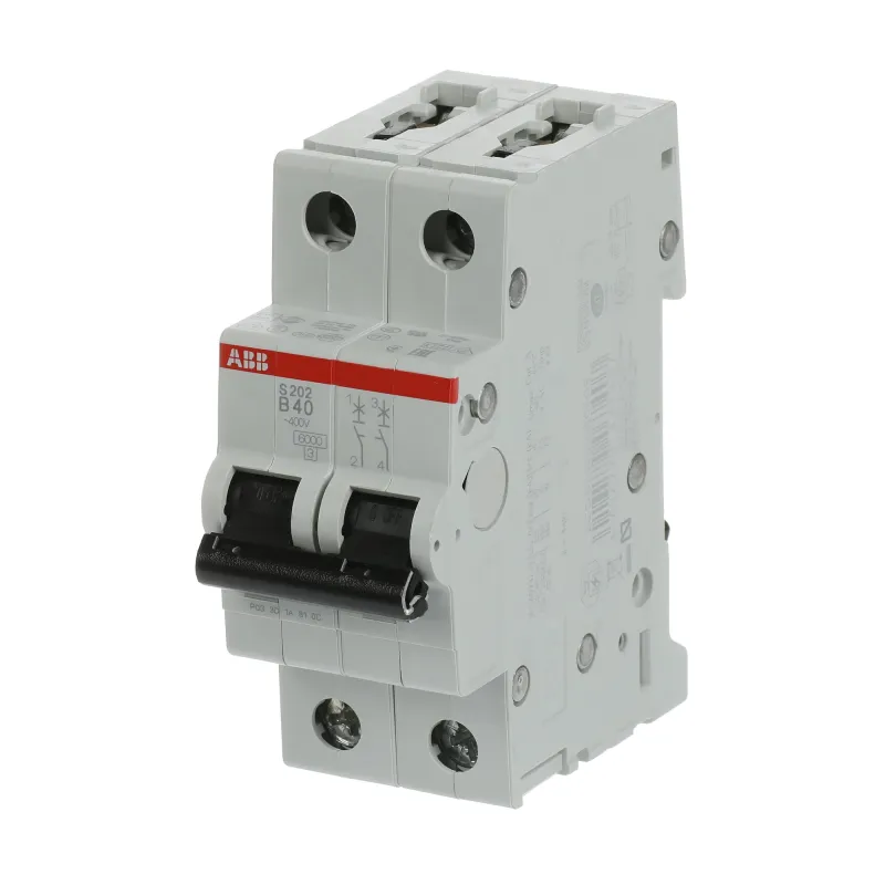 ABB S202-B40 | Автоматичен прекъсвач | 2P, 40A, крива B ABB S202-B40 | Автоматичен прекъсвач | 2P, 40A, крива B