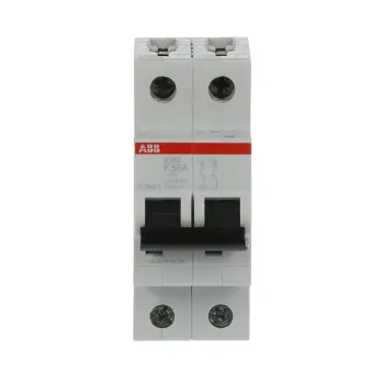 ABB S202-K50 | Автоматичен прекъсвач | 2P, 50A, крива K