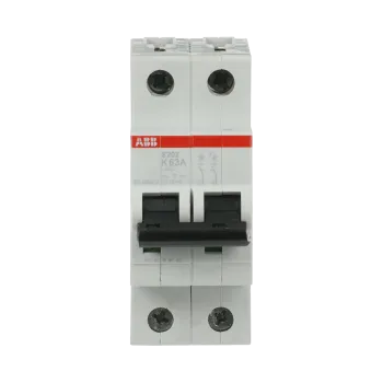 ABB S202-K63 | Автоматичен прекъсвач | 2P, 63A, крива K