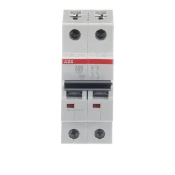 ABB S202-C63 | Автоматичен прекъсвач | 2P, 63A, крива C