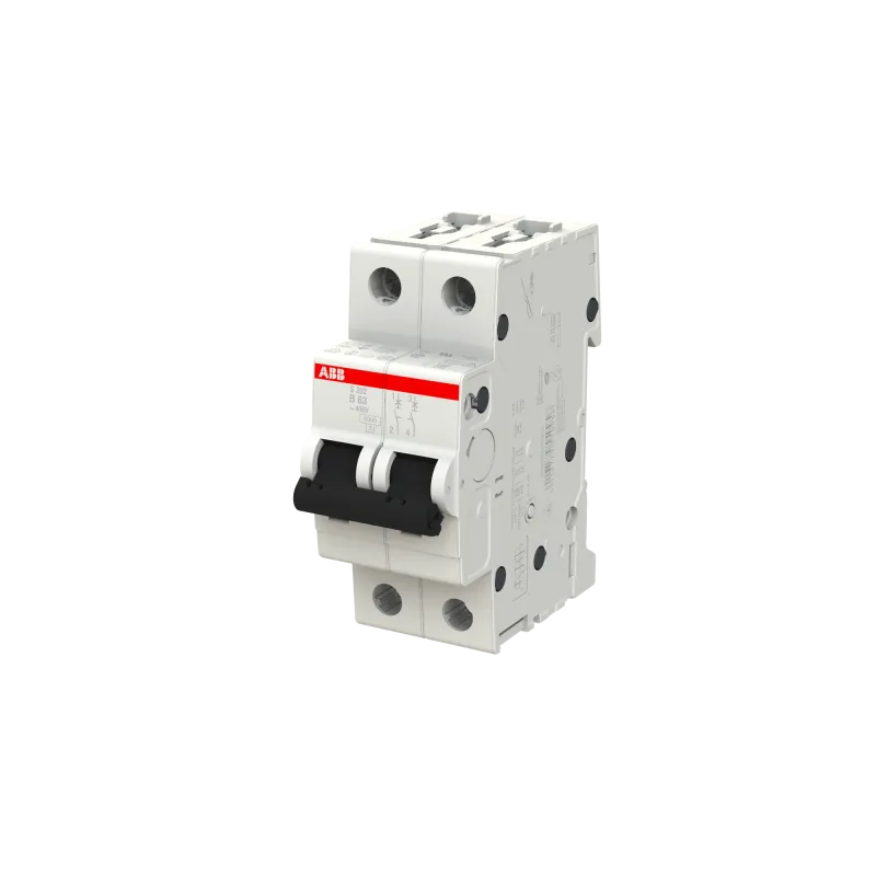 ABB S202-B63 | Автоматичен прекъсвач | 2P, 63A, крива B ABB S202-B63 | Автоматичен прекъсвач | 2P, 63A, крива B