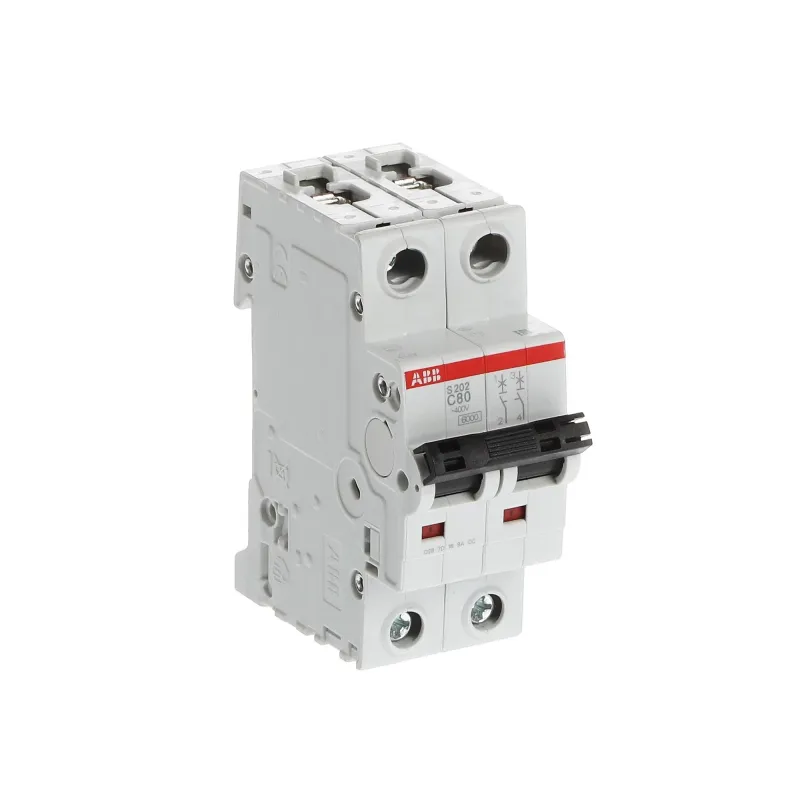 ABB S202-C80 | Автоматичен прекъсвач | 2P, 80A, крива C, 6kA ABB S202-C80 | Автоматичен прекъсвач | 2P, 80A, крива C, 6kA
