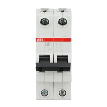 ABB S202-B80 | Автоматичен прекъсвач | 2P, 80A, крива B, 6kA