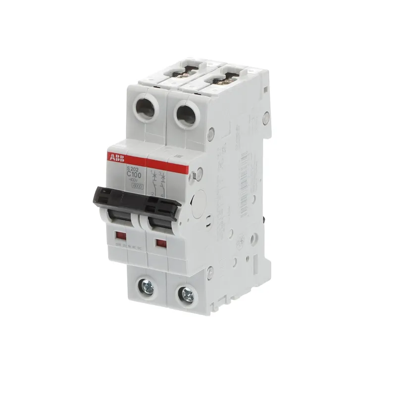 ABB S202-C100 | Автоматичен прекъсвач | 2P, 100A, крива C, 6kA ABB S202-C100 | Автоматичен прекъсвач | 2P, 100A, крива C, 6kA