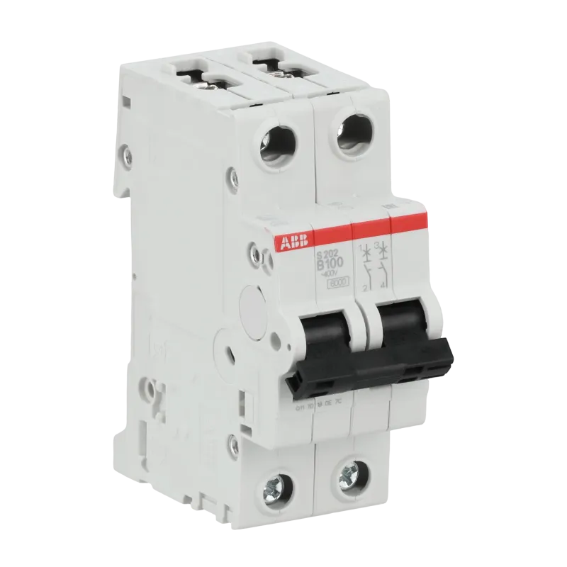 ABB S202-B100 | Автоматичен прекъсвач | 2P, 100A, крива B, 6kA ABB S202-B100 | Автоматичен прекъсвач | 2P, 100A, крива B, 6kA