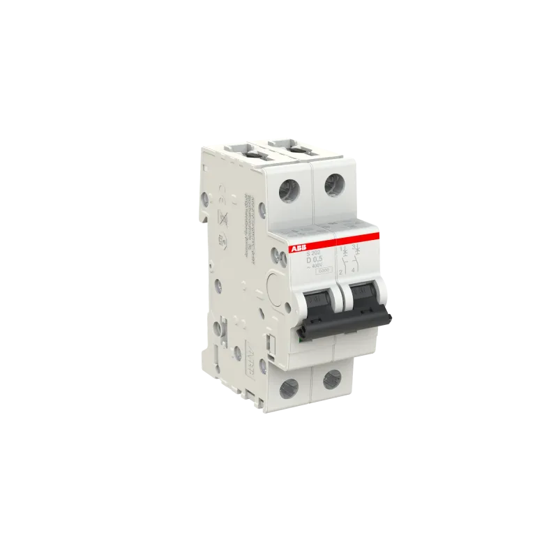 ABB S202-D0.5 | Автоматичен прекъсвач | 2P, 0.5A, крива D ABB S202-D0.5 | Автоматичен прекъсвач | 2P, 0.5A, крива D