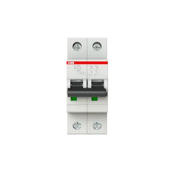 ABB S202-D0.5 | Автоматичен прекъсвач | 2P, 0.5A, крива D