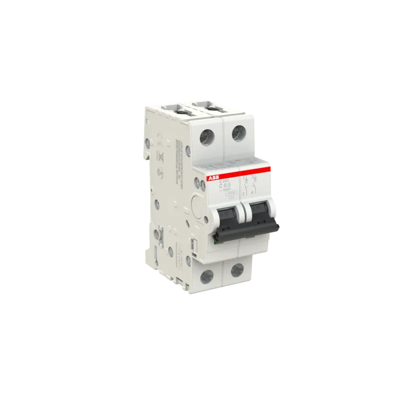 ABB S202-C0.5 | Автоматичен прекъсвач | 2P, 0.5A, крива C ABB S202-C0.5 | Автоматичен прекъсвач | 2P, 0.5A, крива C