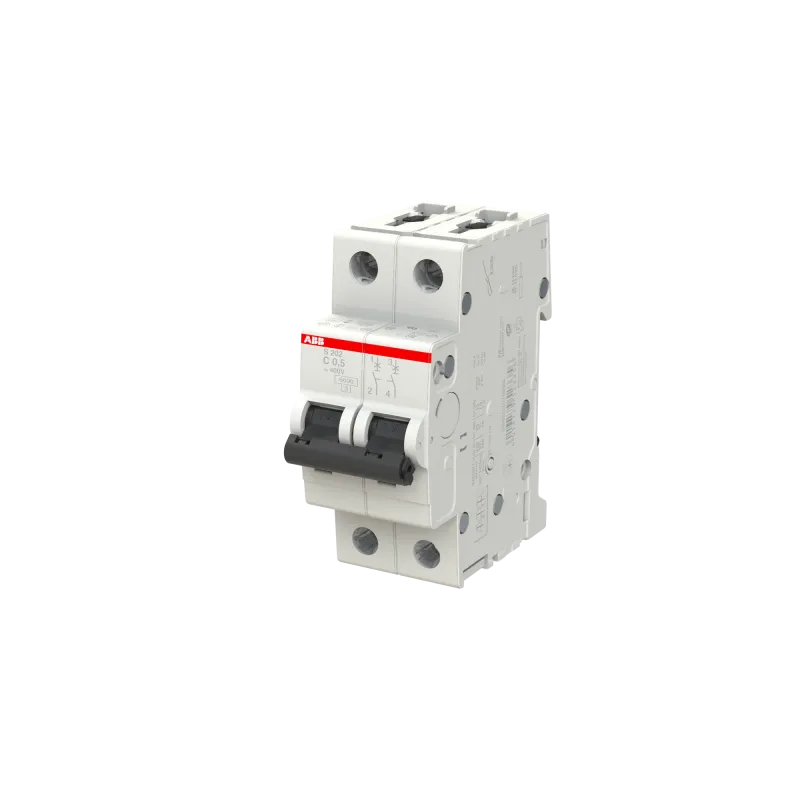 ABB S202-C0.5 | Автоматичен прекъсвач | 2P, 0.5A, крива C ABB S202-C0.5 | Автоматичен прекъсвач | 2P, 0.5A, крива C