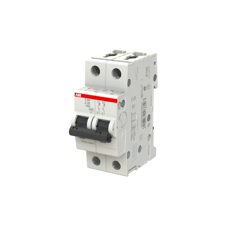ABB S202-C25 MTB | Автоматичен прекъсвач | 2P, 25A, крива C ABB S202-C25 MTB | Автоматичен прекъсвач | 2P, 25A, крива C