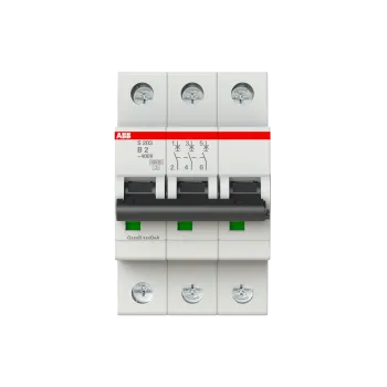 ABB S203-B2 | Автоматичен прекъсвач | 3P, 2A, крива B