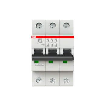 ABB S203-D13 | Автоматичен прекъсвач | 3P, 13A, крива D