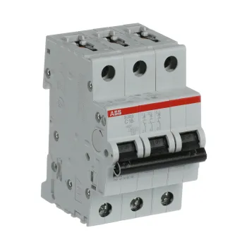 ABB S203-C16 | Автоматичен прекъсвач | 3P, 16A, крива C ABB S203-C16 | Автоматичен прекъсвач | 3P, 16A, крива C