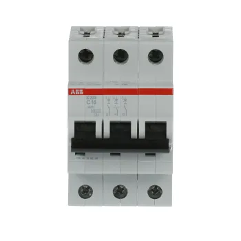 ABB S203-C16 | Автоматичен прекъсвач | 3P, 16A, крива C