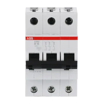 ABB S203-B16 | Автоматичен прекъсвач | 3P, 16A, крива B