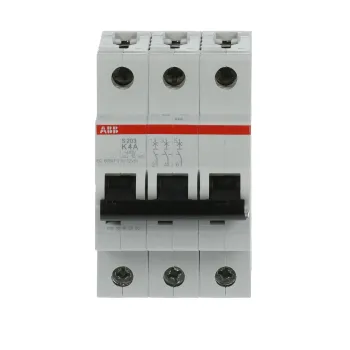 ABB S203-K4 | Автоматичен прекъсвач | 3P, 4A, крива K