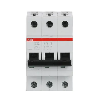 ABB S203-K6 | Автоматичен прекъсвач | 3P, 6A, крива K