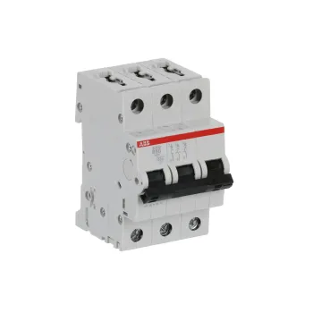 ABB S203-B50 | Автоматичен прекъсвач | 3P, 50A, крива B ABB S203-B50 | Автоматичен прекъсвач | 3P, 50A, крива B