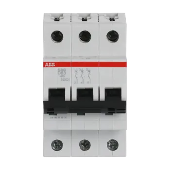 ABB S203-D63 | Автоматичен прекъсвач | 3P, 63A, крива D
