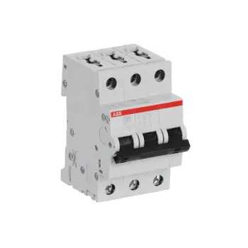 ABB S203-C63 | Автоматичен прекъсвач | 3P, 63A, крива C ABB S203-C63 | Автоматичен прекъсвач | 3P, 63A, крива C