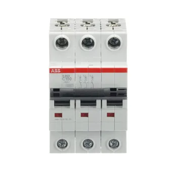 ABB S203-C100 | Автоматичен прекъсвач | 3P, 100A, крива C, 6kA