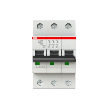 ABB S203-C25 MTB | Автоматичен прекъсвач | 3P, 25A, крива C