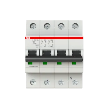 ABB S203-C4NA | Автоматичен прекъсвач | 3P+N, 4A, крива C