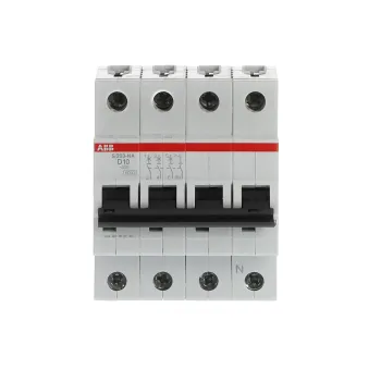 ABB S203-D10NA | Автоматичен прекъсвач | 3P+N, 10A, крива D