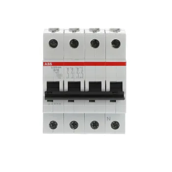 ABB S203-B10NA | Автоматичен прекъсвач | 3P+N, 10A, крива B