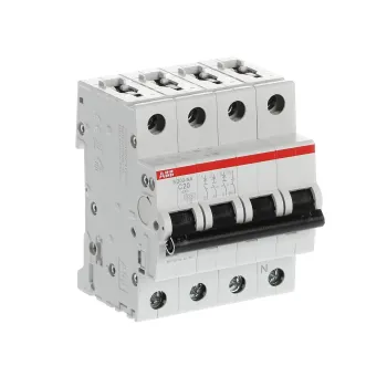 ABB S203-C20NA | Автоматичен прекъсвач | 3P+N, 20A, крива C ABB S203-C20NA | Автоматичен прекъсвач | 3P+N, 20A, крива C