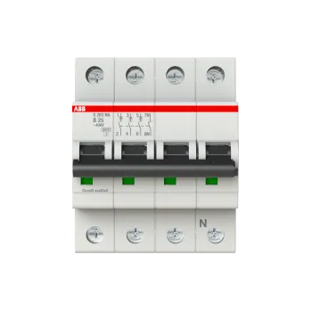 ABB S203-B25NA | Автоматичен прекъсвач | 3P+N, 25A, крива B