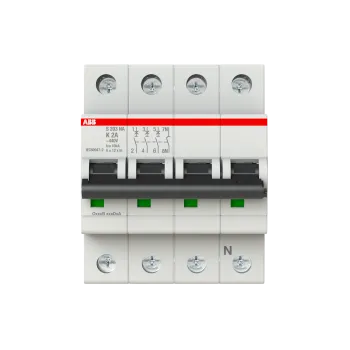 ABB S203-K2NA | Автоматичен прекъсвач | 3P+N, 2A, крива K