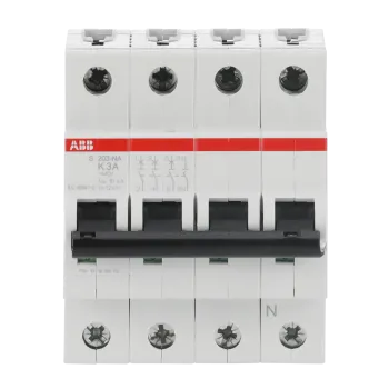 ABB S203-K3NA | Автоматичен прекъсвач | 3P+N, 3A, крива K
