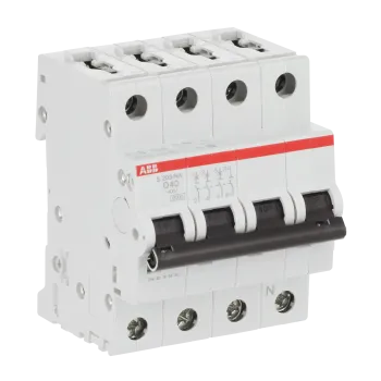 ABB S203-D40NA | Автоматичен прекъсвач | 3P+N, 40A, крива D ABB S203-D40NA | Автоматичен прекъсвач | 3P+N, 40A, крива D