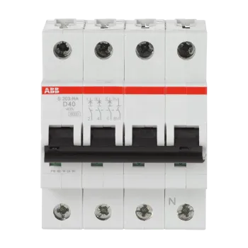 ABB S203-D40NA | Автоматичен прекъсвач | 3P+N, 40A, крива D