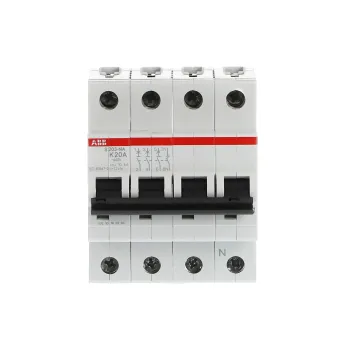 ABB S203-K20NA | Автоматичен прекъсвач | 3P+N, 20A, крива K
